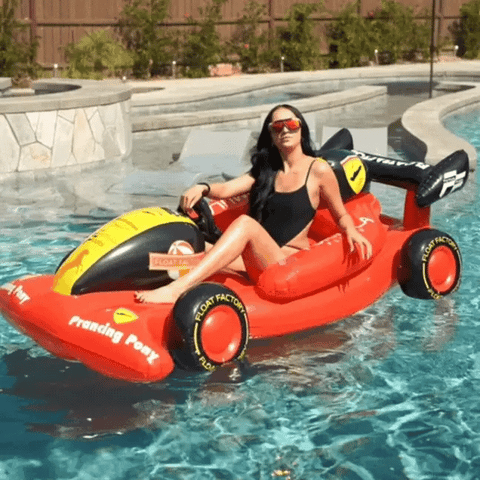 Red Racing Pool Float | Winter Sled