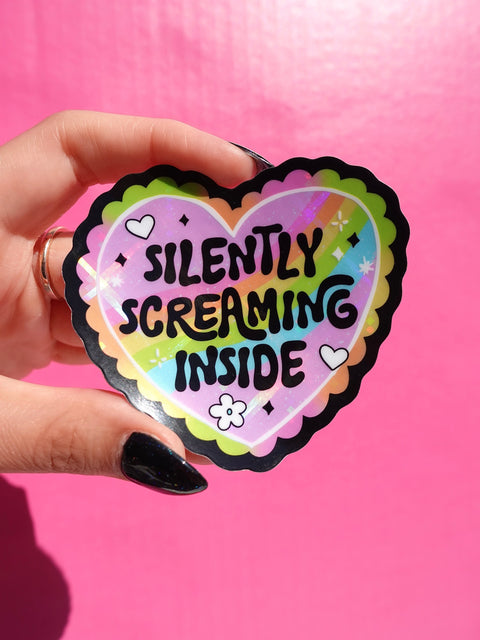 Funny Mental Health Sticker Pack – Holographic Waterproof Vinyl Decals – Discounted Bundle of Anxiety, Therapy & Trauma Humor