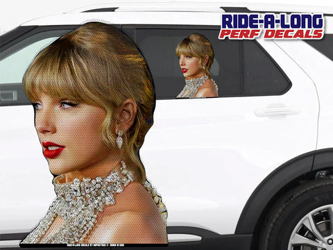 New T Swift RIDE A LONG Perforated Decal