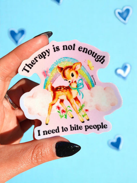 Funny Mental Health Sticker Pack – Holographic Waterproof Vinyl Decals – Discounted Bundle of Anxiety, Therapy & Trauma Humor