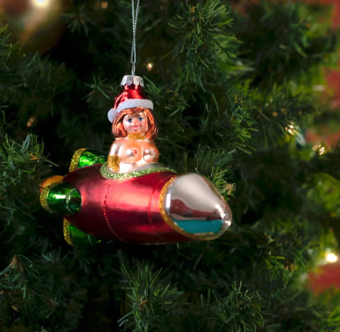 Rocket Tits Christmas Ornament