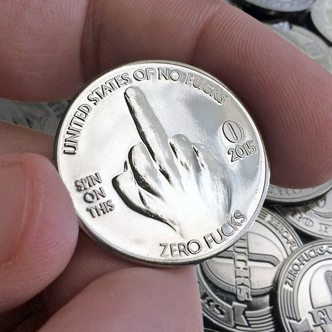 "Zero Fucks Given" Coin (10 - pack)