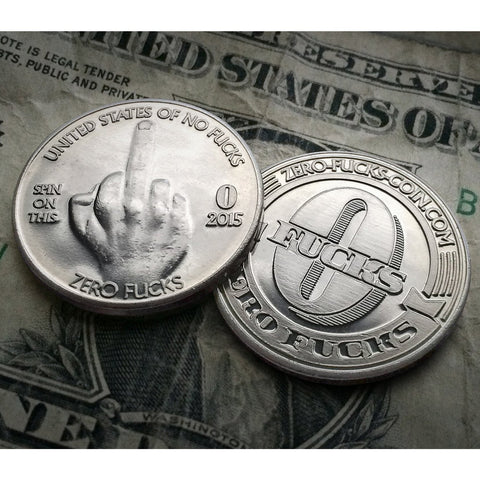 "Zero Fucks Given" Coin (10 - pack)