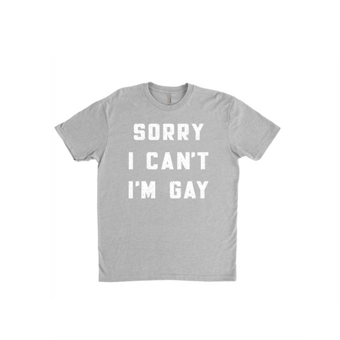 Sorry I Can't I'm Gay Men's Shirt