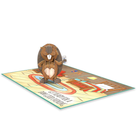 Dam Good Beaver Inappropriate 3D Greeting Card