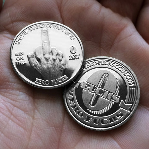 "Zero Fucks Given" Coin (10 - pack)