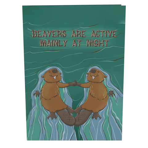 Dam Good Beaver Inappropriate 3D Greeting Card