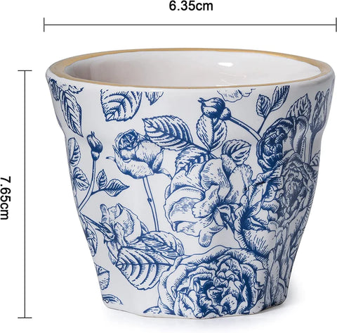 Beautiful Floral Espresso Ceramic Coffee Mugs