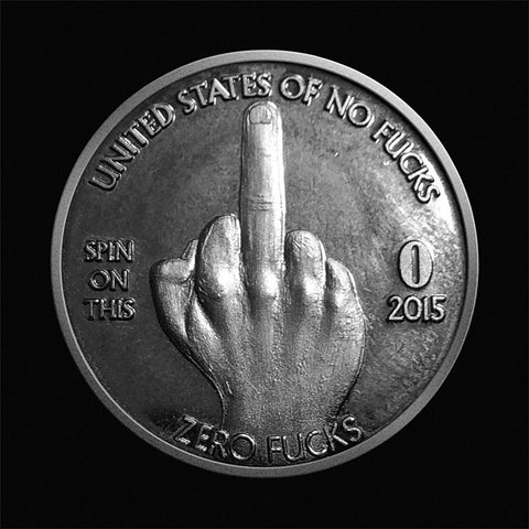 "Zero Fucks Given" Coin (10 - pack)