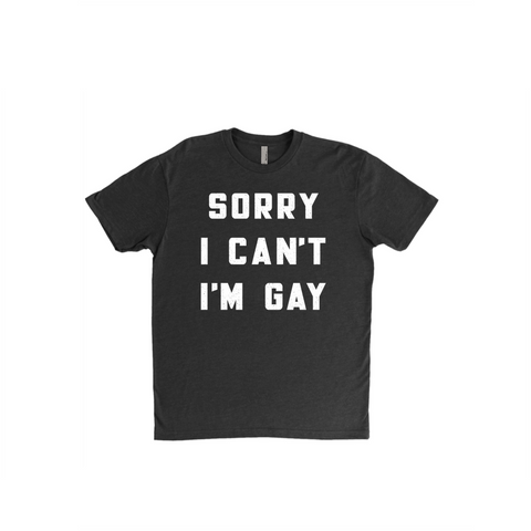 Sorry I Can't I'm Gay Men's Shirt