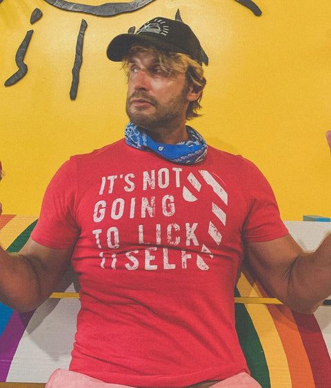 It's Not Going To Lick Itself Men's Christmas Shirt