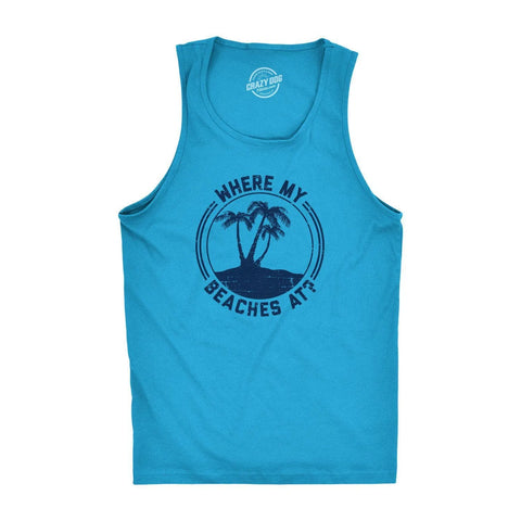 Where My Beaches At? Men's Tanktop