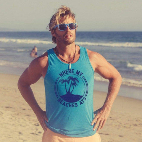 Where My Beaches At? Men's Tanktop