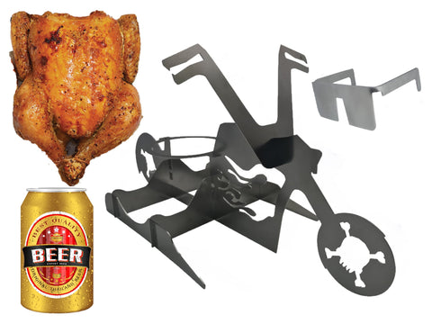 Flaming Biker Chick BBQ Chicken Stand™