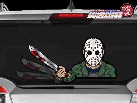 Masked Machete Killer Wiper Blade Decal