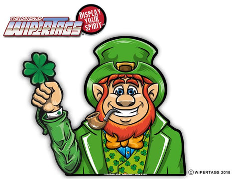 Saint Patrick's Day Waving Leprechaun WiperTag