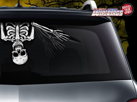 Skully the Waving Dead Skeleton Wiper Tag