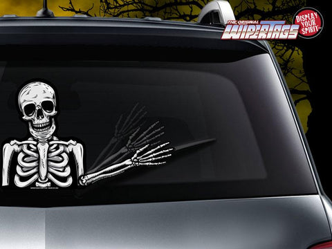 Skully the Waving Dead Skeleton Wiper Tag