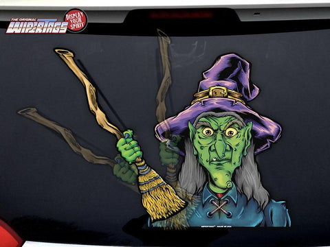 Creepy Witch with Broom WiperTags