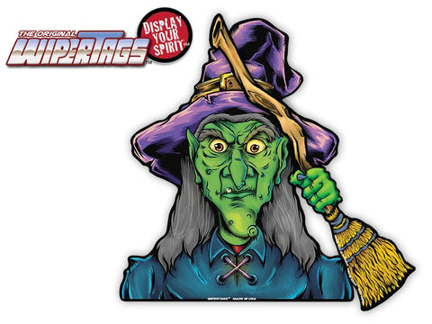 Creepy Witch with Broom WiperTags