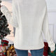 Bowknot Pattern Oversized Long-Sleeve Christmas Sweater | NCS