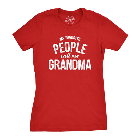Funny Heather Red - Grandma My Favorite People Call Me Grandma Womens T Shirt Nerdy Mother's Day Grandmother Tee