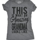 Funny Dark Heather Grey - Amazing Grandma This Is What An Amazing Grandma Looks Like Womens T Shirt Nerdy Mother's Day Grandmother Tee