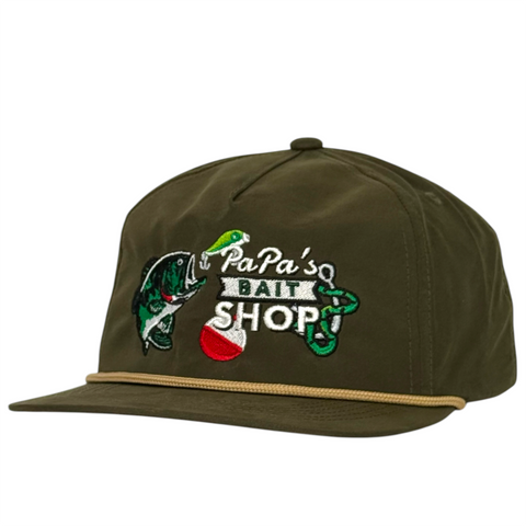 Justin Stagner PaPa’s Bait Shop Hat Funny Fishing Snapback Limited Collab