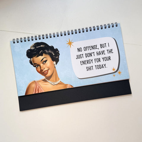 Sassy & Sweary Women at the Office Desk Flip Sign