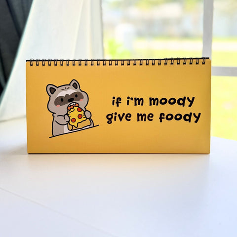 Raccoons At Work Desk Flip Sign