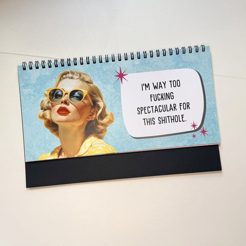 Sassy & Sweary Women at the Office Desk Flip Sign