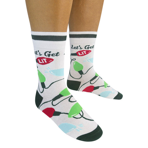 Let's Get Lit (Christmas) Socks