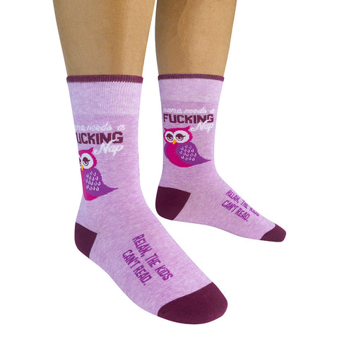 Mama Needs A Fucking Nap Socks