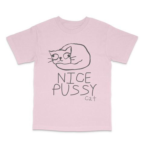 Nice Pussy Cat Funny Meme T-Shirt Viral Cat Joke Shirt, Adult Humor Novelty Tee