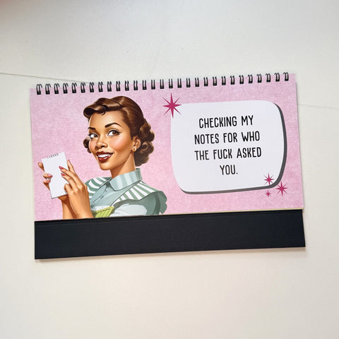 Sassy & Sweary Women at the Office Desk Flip Sign