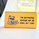 Raccoons At Work Desk Flip Sign