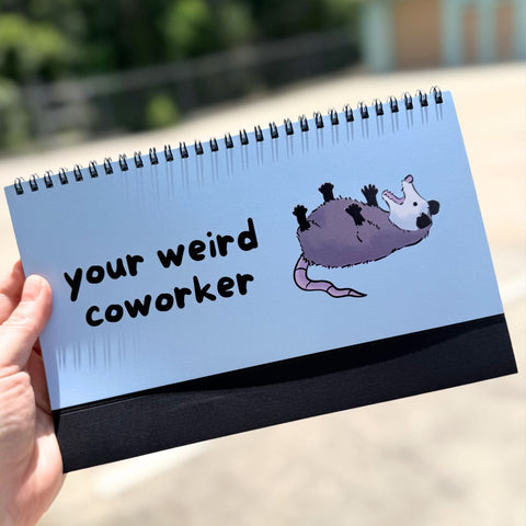 Opossums At Work Desk Flip Sign