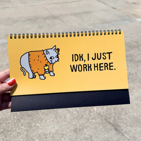 Cats At Work Desk Flip Sign
