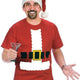 Santa Claus Funny Christmas Adult T-Shirt and Hat