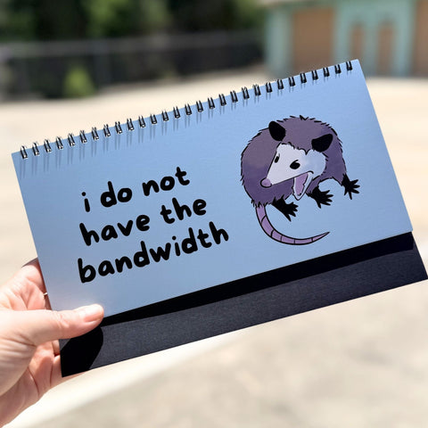 Opossums At Work Desk Flip Sign