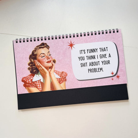 Sassy & Sweary Women at the Office Desk Flip Sign