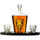 Skull King Skeleton Wine & Whiskey Globe Decanter Set