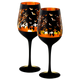 Crystal Halloween Stemmed Wine Glasses - Set of 2 - 14oz