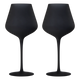 Matte Black Crystal Wine Glass - Set of 2 - 20oz