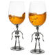 Stemmed Skeleton Wine Glass - Set of 2 - 12oz