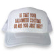 Is that Your Halloween Costume Or Are You Just Ugly Custom Printed Mesh Trucker White SnapBack