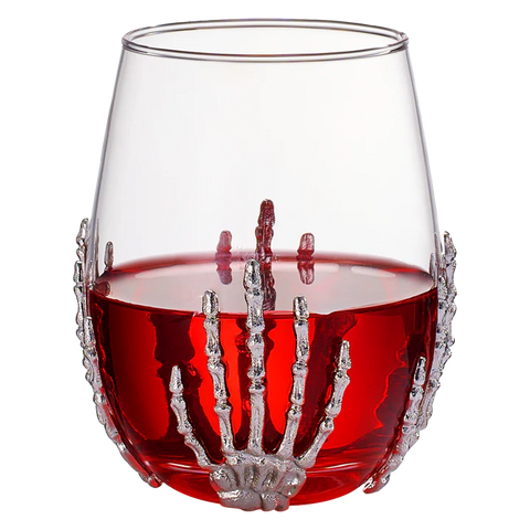 Stemless Skeleton Wine Glass - SINGLE 17oz