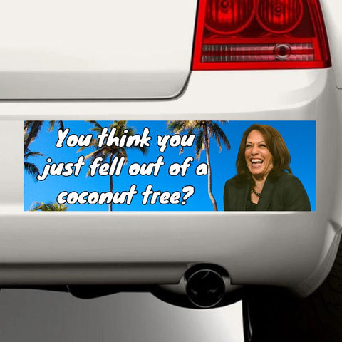 Kamala Harris Coconut Tree Meme Car Bumper Sticker