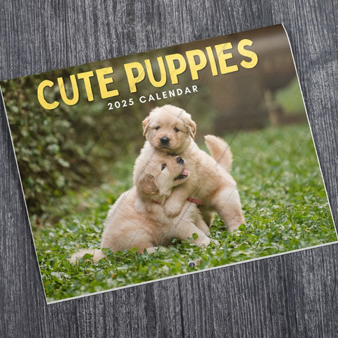 Cute Puppies 2025 Prank Calendar