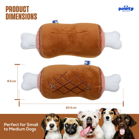 MEAT STICK PLUSH DOG TOY